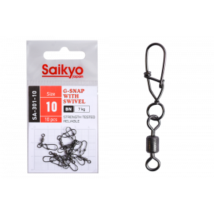 Вертлюг с застежкой Saikyo SA-301-10 - 10 шт (7кг) Вертлюг с застежкой Saikyo SA-301-10 - 10 шт (7кг)